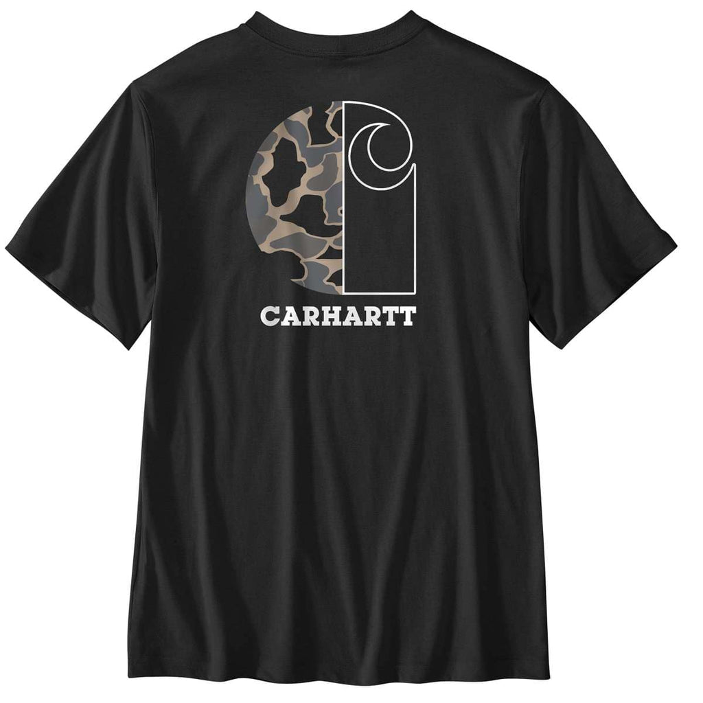 Carhartt Relaxed Fit Lightweight Short-Sleeve Pocket Camo Graphic T-Shirt — N04-Black, manufacturer product photo