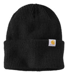 Carhartt Knit Waffle Beanie — BLK-Black, manufacturer product photo