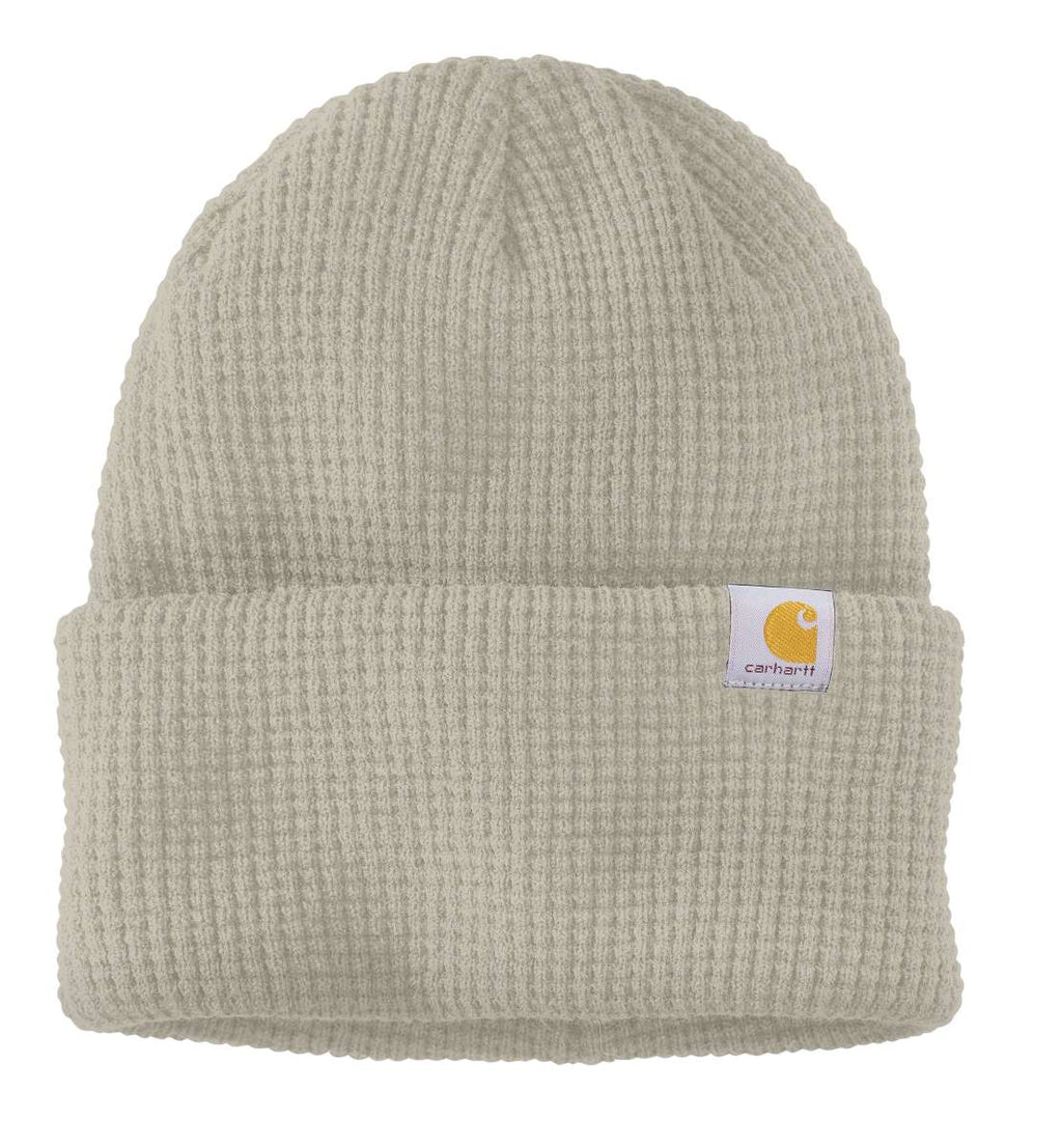 Carhartt Knit Waffle Beanie — EC0-Cobblestone, manufacturer product photo