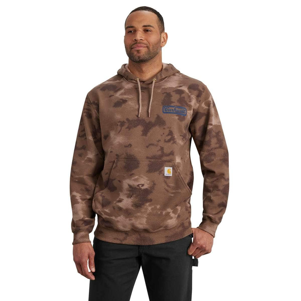 Carhartt Loose Fit Midweight Watercolor Camo Graphic Sweatshirt — BC8-Soft Sepia Cloud Camo, manufacturer product image