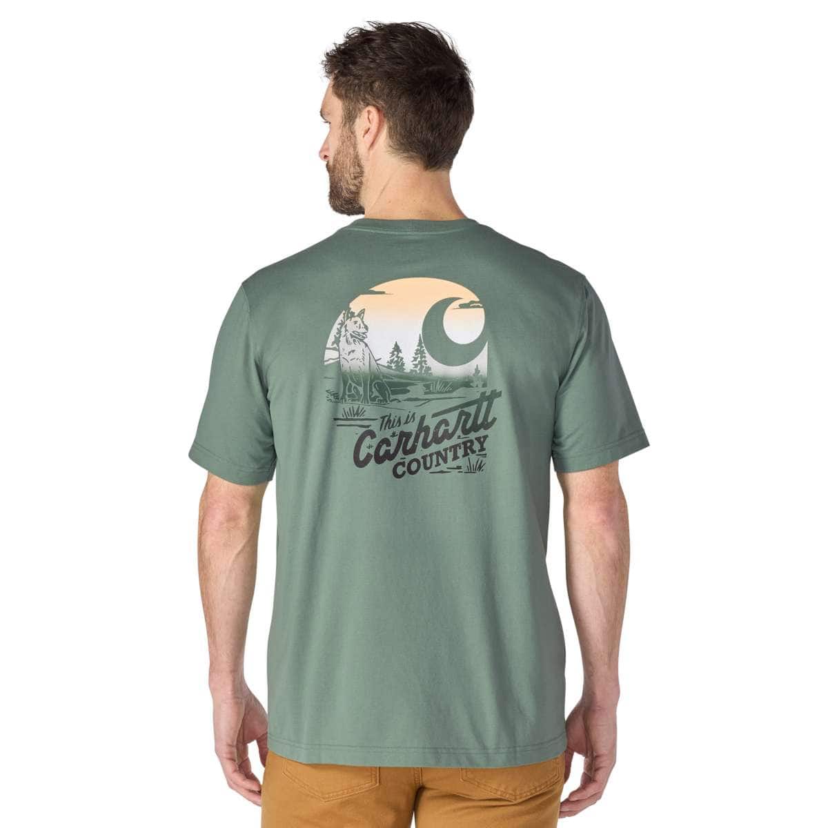 Carhartt Irvine Relaxed Country T-Shirt — GN7-Green Slate, manufacturer product photo