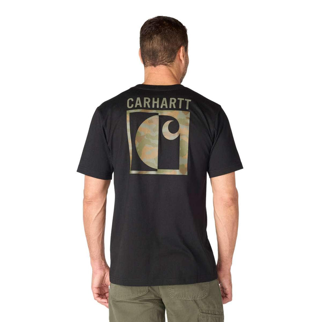 Carhartt Irvine Relaxed Block Camo T-Shirt — N04-Black, manufacturer product photo