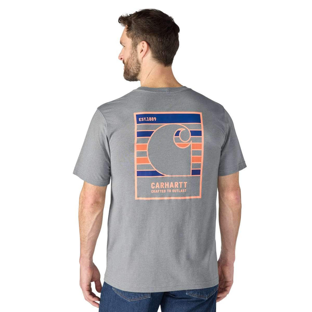 Carhartt Irvine Relaxed Outlast T-Shirt — E87-Weathered Ash Heather, manufacturer product photo