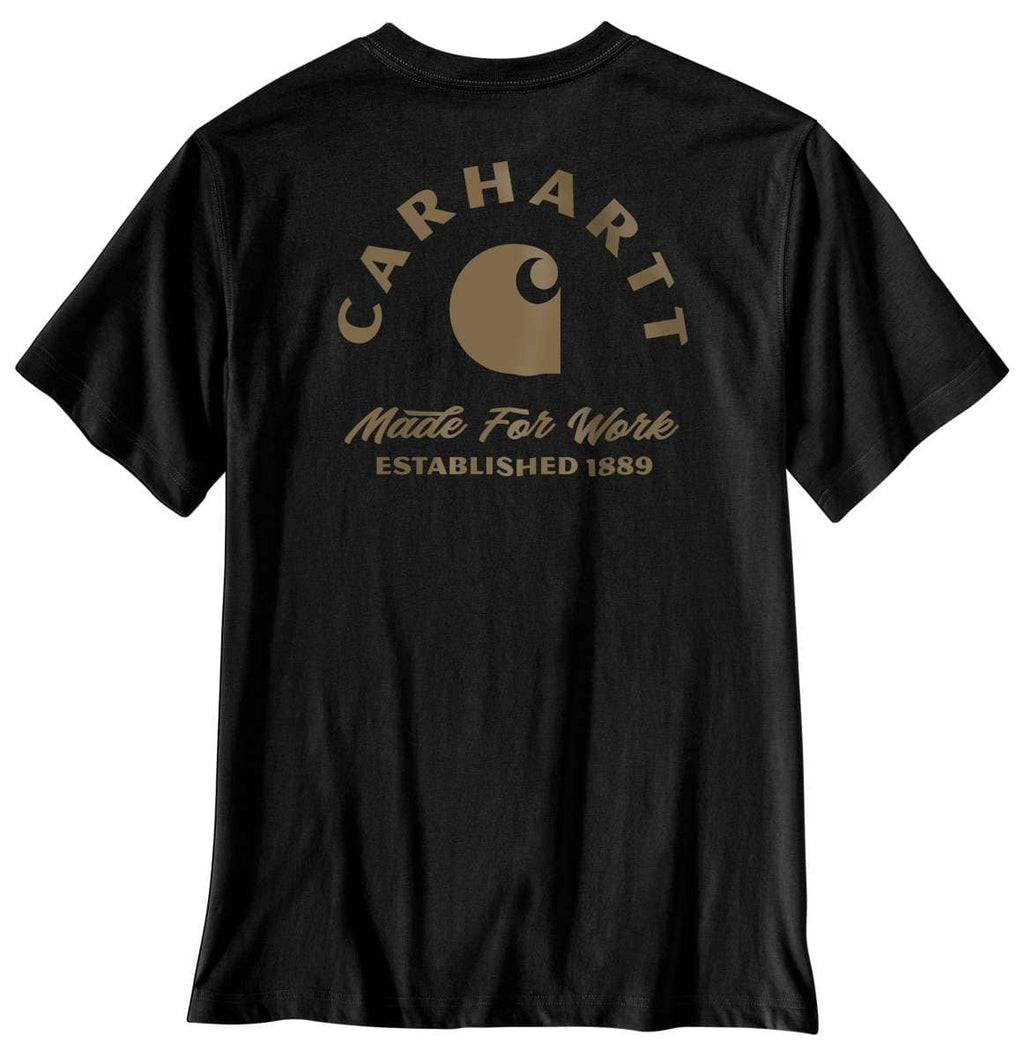 Carhartt Irvine Relaxed Work T-Shirt — N04-Black, manufacturer product photo