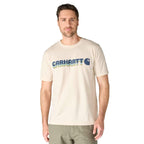 Carhartt Irvine Relaxed Layered Logo T-Shirt — A16-Oat Milk, manufacturer product image