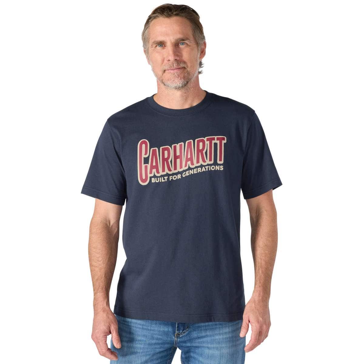 Carhartt Irvine Relaxed Generations T-Shirt — I26-Navy, manufacturer product photo