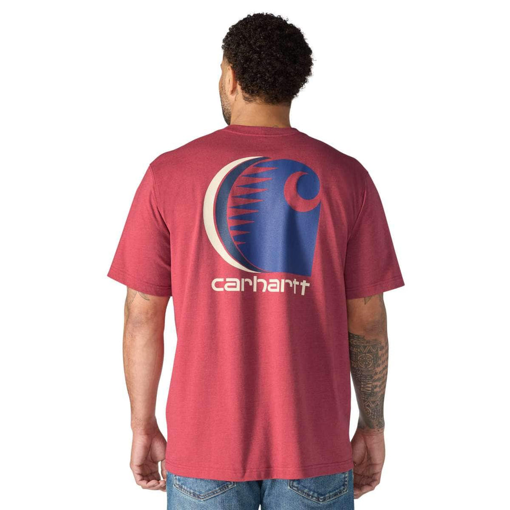 Carhartt Irvine Relaxed C Logo T-Shirt — RE4-Amber Terrain Heather, manufacturer product photo