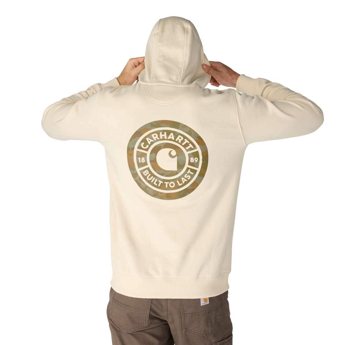 Carhartt Sawyer Camo Sweatshirt — Oat Milk-A16, manufacturer product image