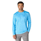 Carhartt Force® Sun Defender™ Relaxed Print Long Sleeve T-Shirt — HT8-Tranquil Blue Terrain Camo, manufacturer product image