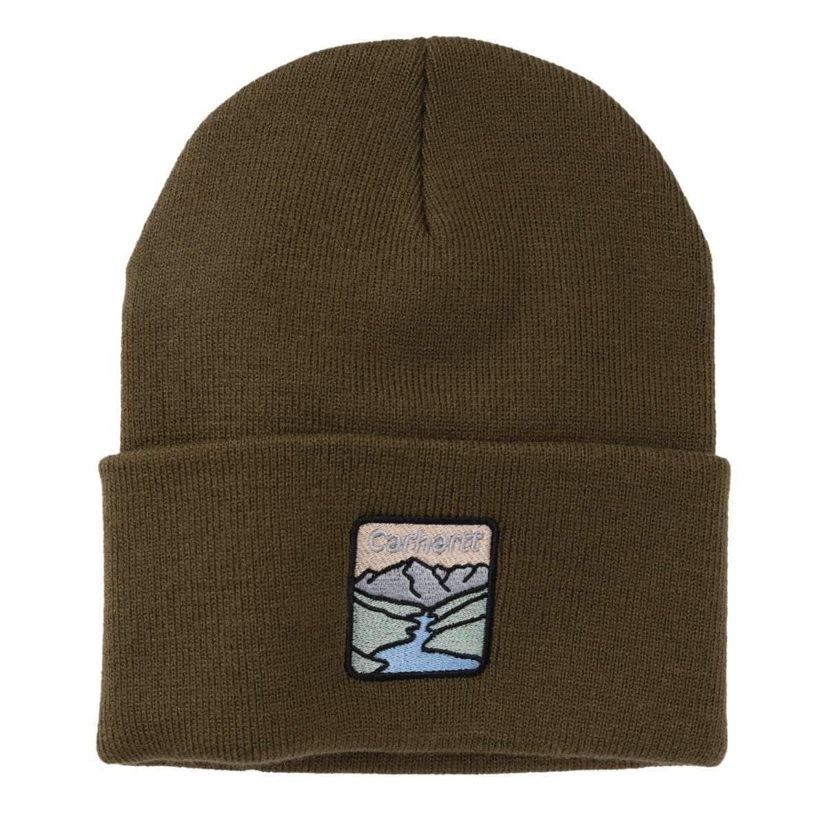 Carhartt Men's River Cuffed Beanie — Burnished Logs-GN6, manufacturer product photo