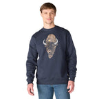 Carhartt Sawyer Bison Crewneck Sweatshirt — I26-Navy, manufacturer product image