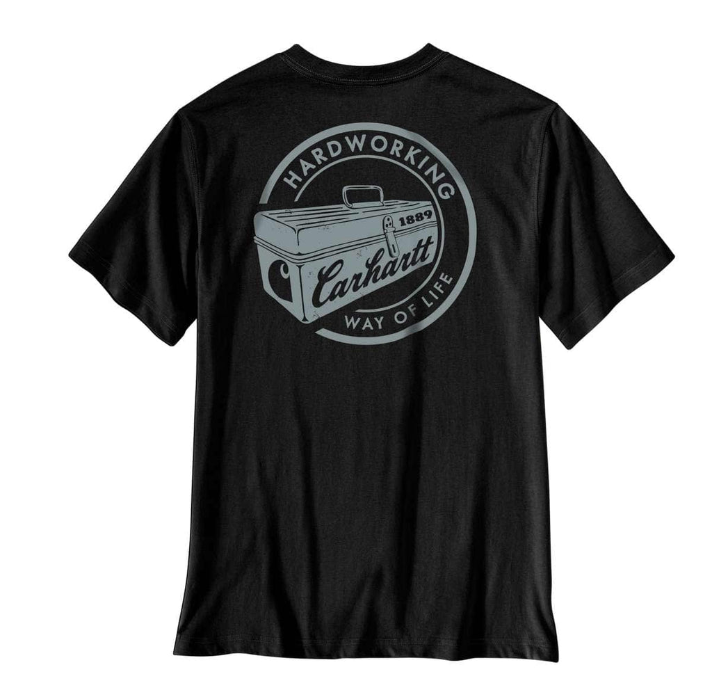Carhartt Irvine Relaxed Hardworking T-Shirt — N04-Black, manufacturer product photo