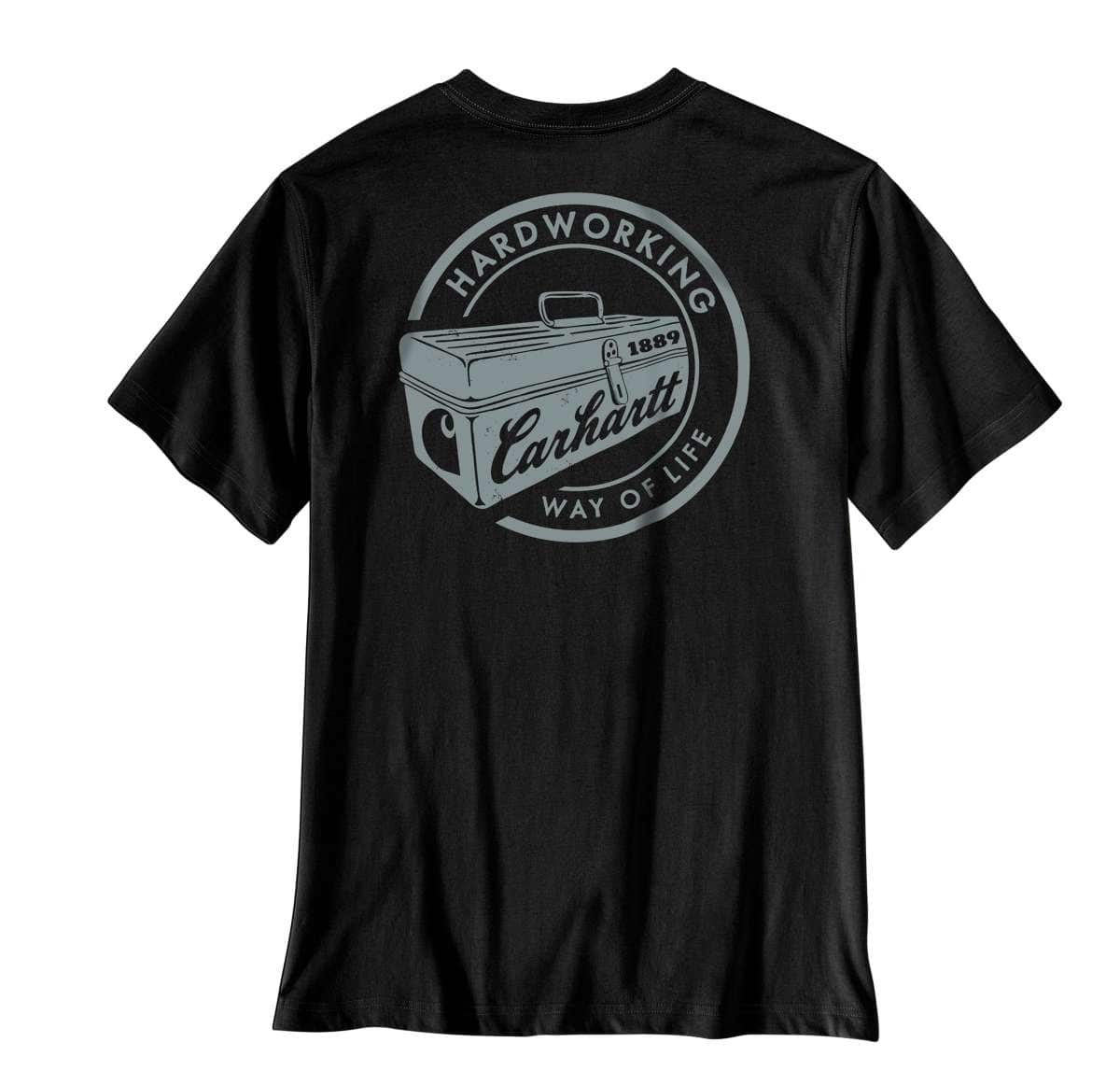 Carhartt Irvine Relaxed Hardworking T-Shirt — N04-Black, manufacturer product photo