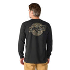 Carhartt Irvine Relaxed Camo Badge Long-Sleeve T-Shirt — N04-Black, manufacturer product photo