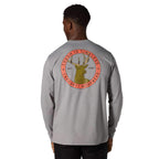 Carhartt Irvine Relaxed Deer Badge Long-Sleeve T-Shirt — E87-Weathered Ash Heather, manufacturer product photo