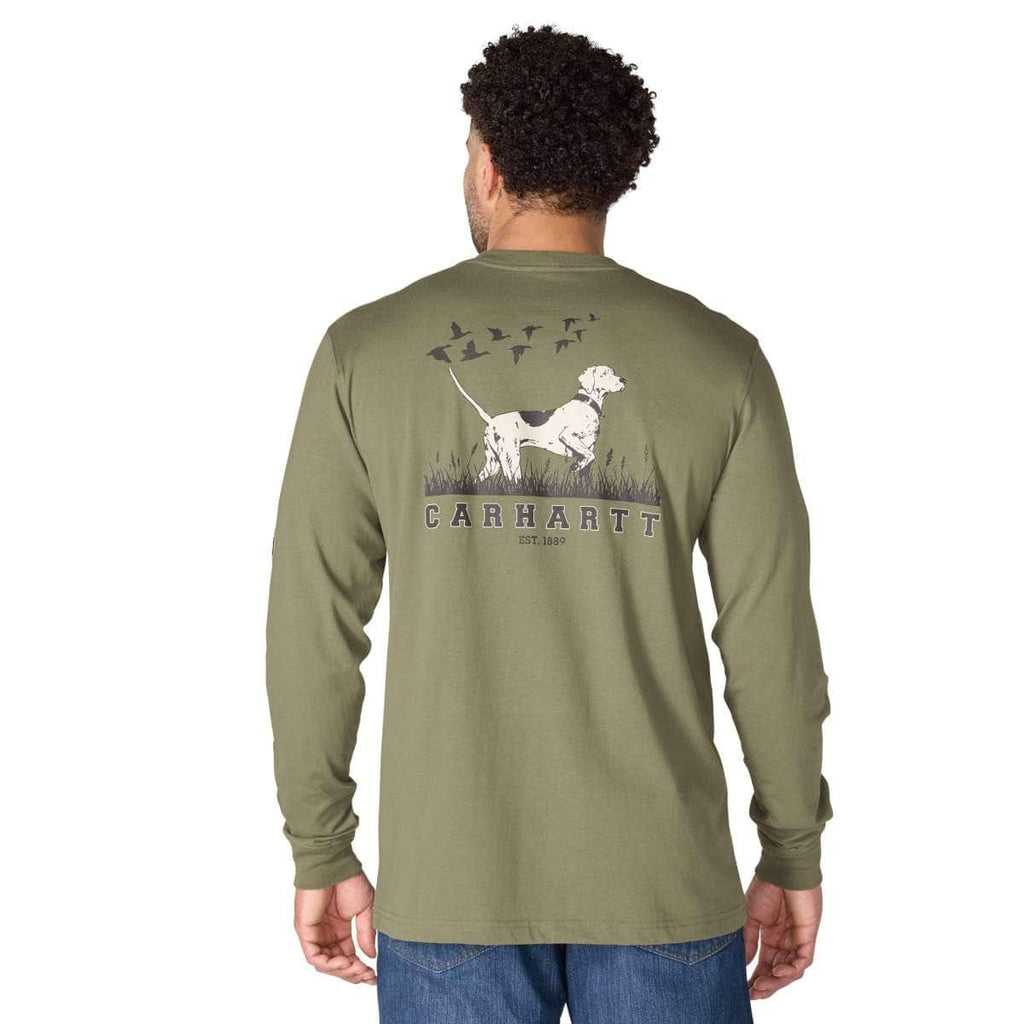 Carhartt Irvine Relaxed Pointer Long-Sleeve T-Shirt — DOV-Dusty Olive, manufacturer product photo
