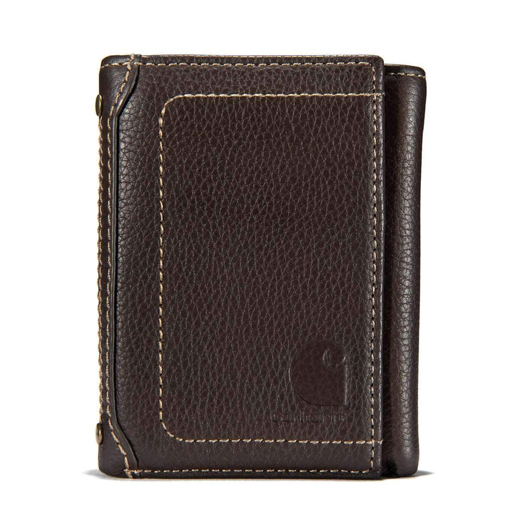 Carhartt Milled Pebble Trifold Wallet — Brown, manufacturer product image