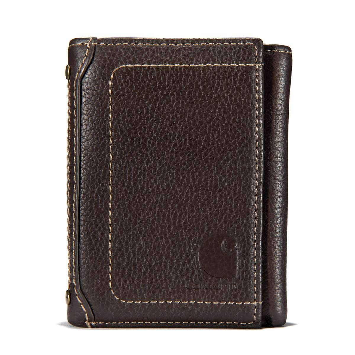 Carhartt Milled Pebble Trifold Wallet — Brown, manufacturer product image