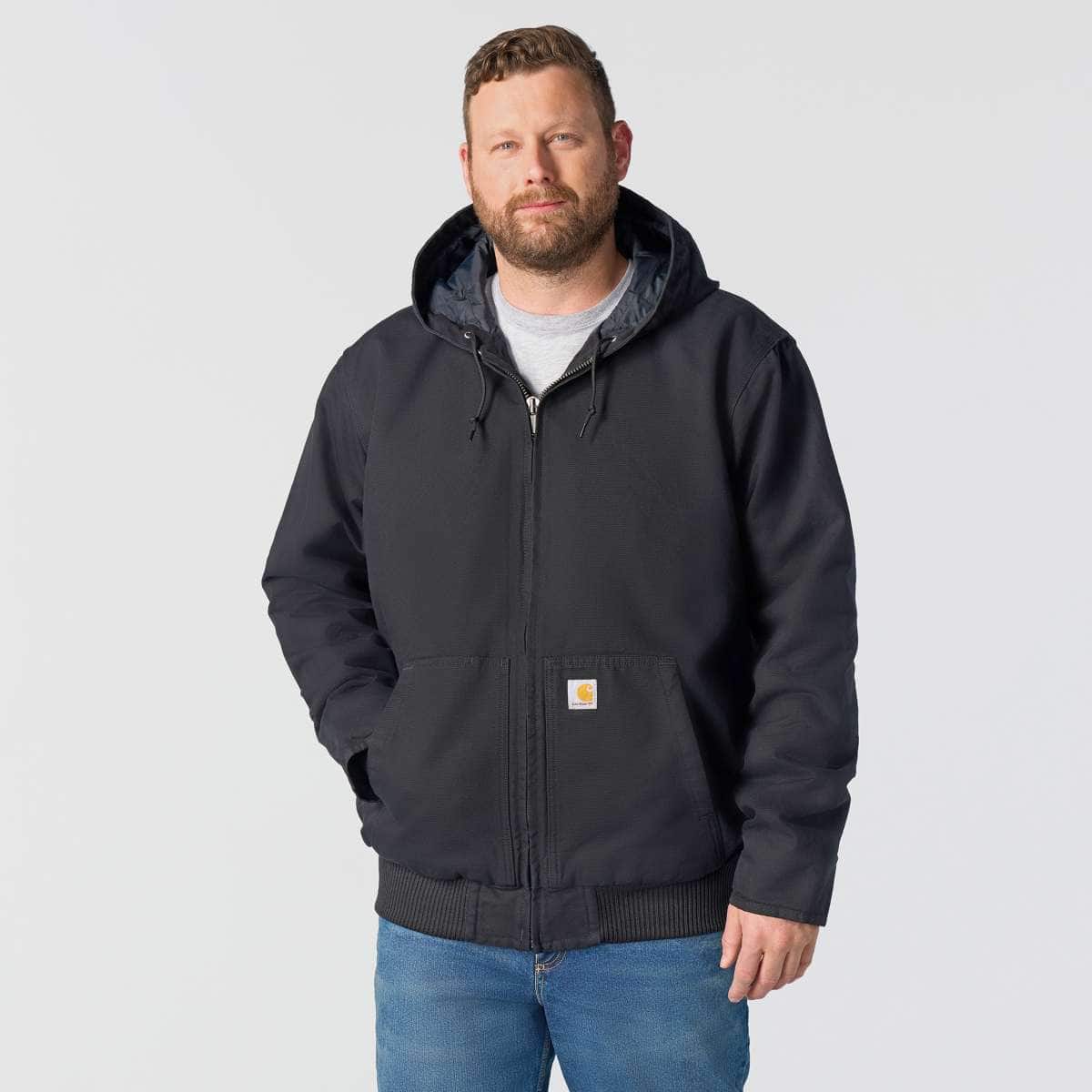 Carhartt Washed Duck Insulated Active Jac — BLK-Black, additional manufacturer view