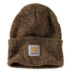 Carhartt Iconic A18 Watch Cap Beanie — 247-Dark Brown/Sandstone, manufacturer product photo