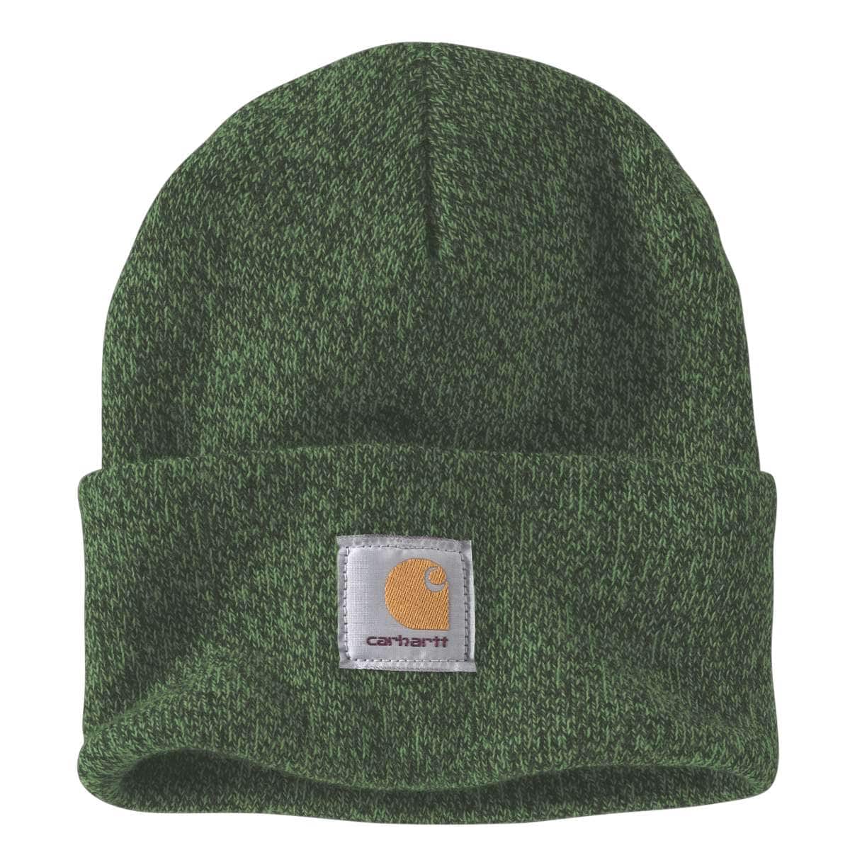Carhartt Iconic A18 Watch Cap Beanie — GS3-Harvest Sage/Forestry Green Marl, manufacturer product photo