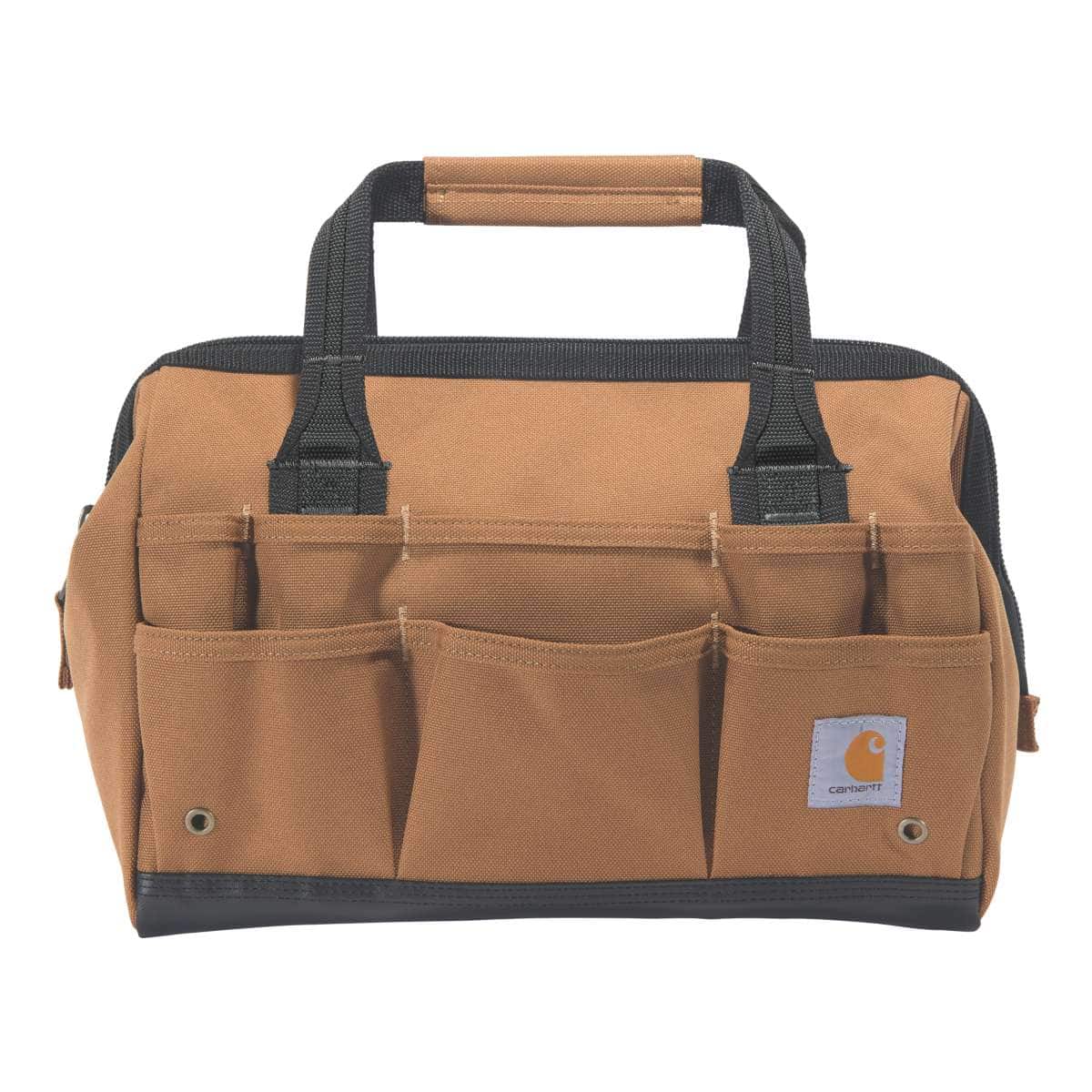 Carhartt 14-Inch 26 Pocket Heavyweight Tool Bag Black — Carhartt Brown, manufacturer product photo