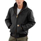 Carhartt Loose Fit Firm Duck Insulated Active Jacket - J140 — BLK-Black, manufacturer product photo