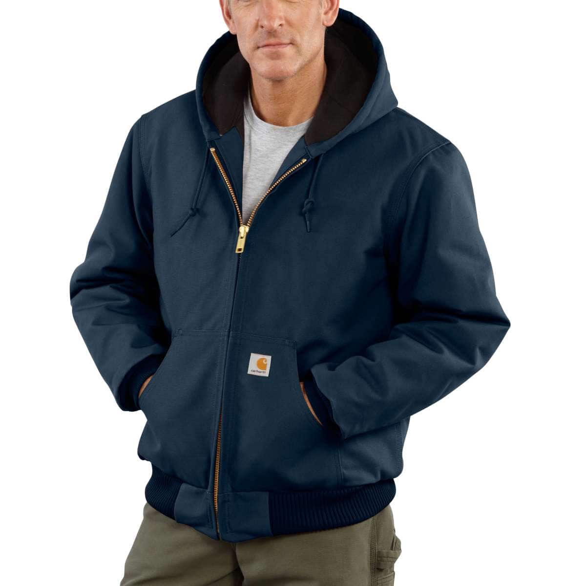 Carhartt Loose Fit Firm Duck Insulated Active Jacket - J140 — DNY-Dark Navy, manufacturer product photo
