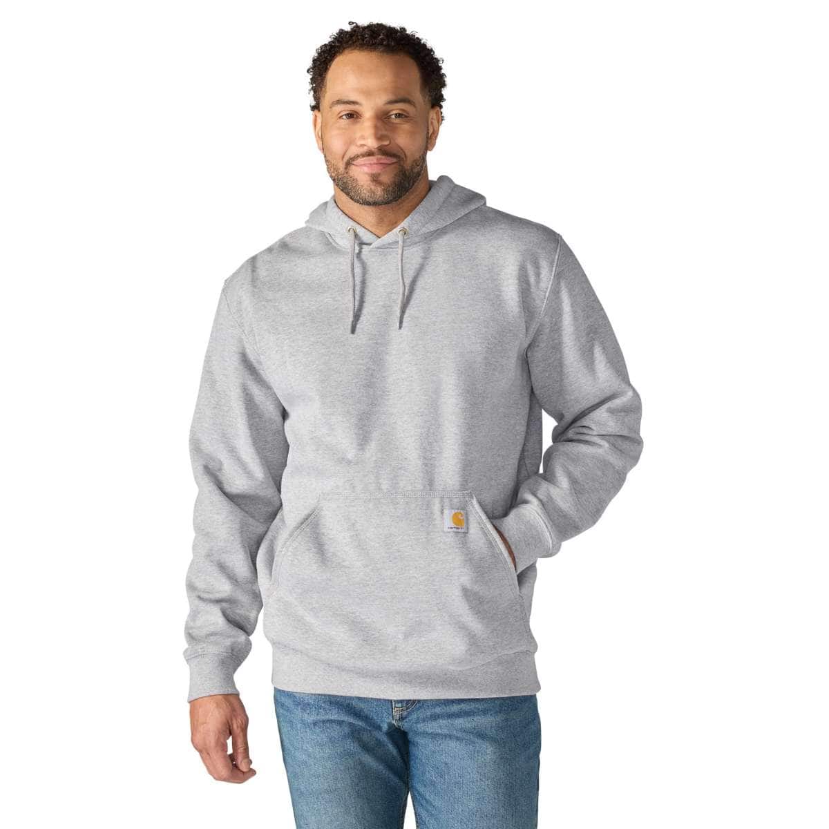 Carhartt Midweight Hooded Sweatshirt — HGY-Heather Grey, manufacturer product photo