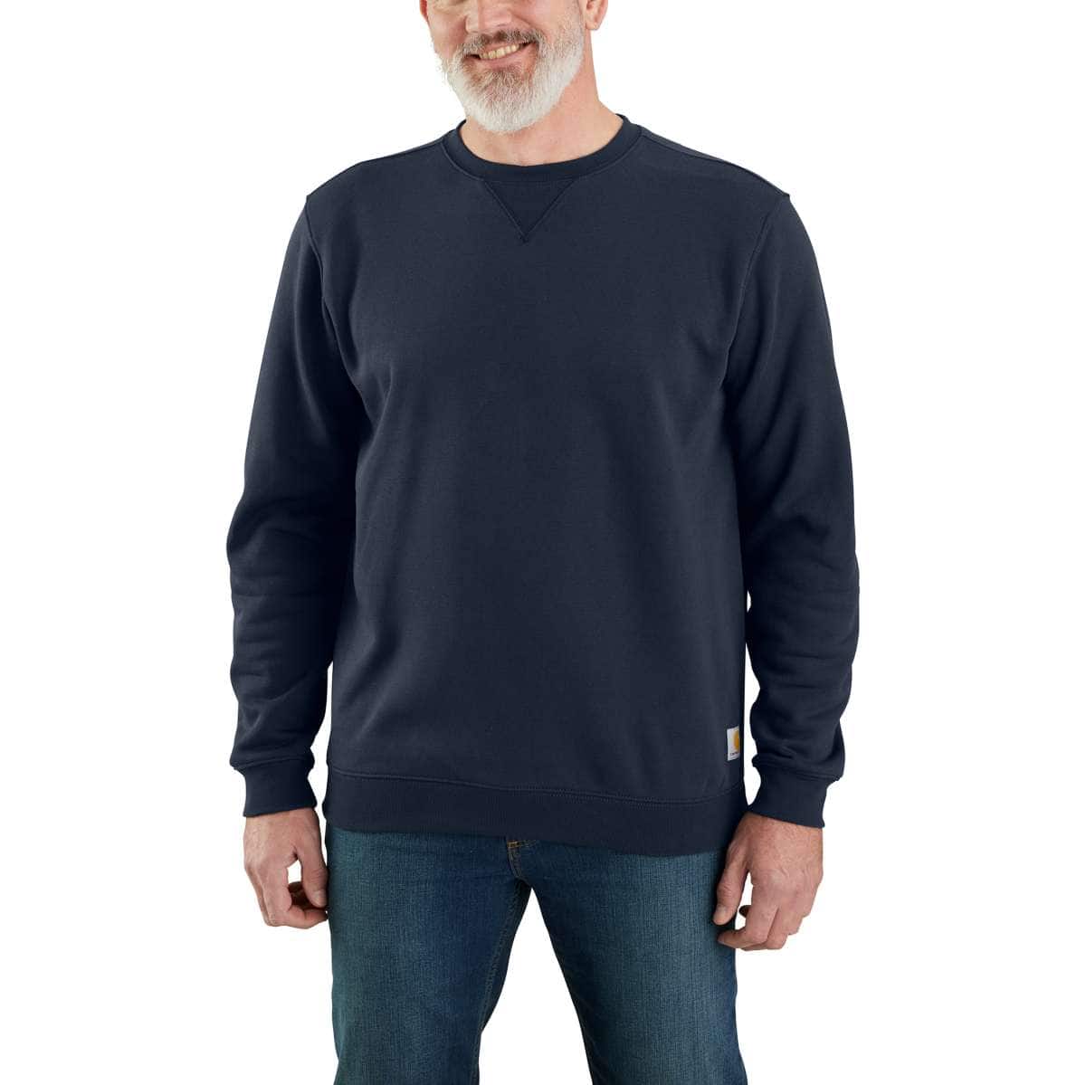 Carhartt Midweight Crewneck Sweatshirt — New Navy-472, manufacturer product image
