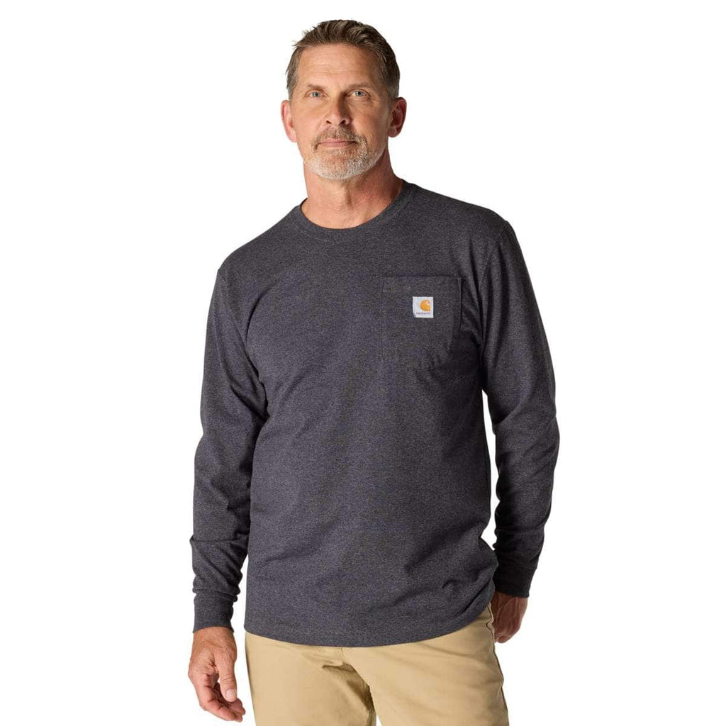 Carhartt Dearborn Loose LS T-Shirt — CRH-Carbon Heather, manufacturer product image
