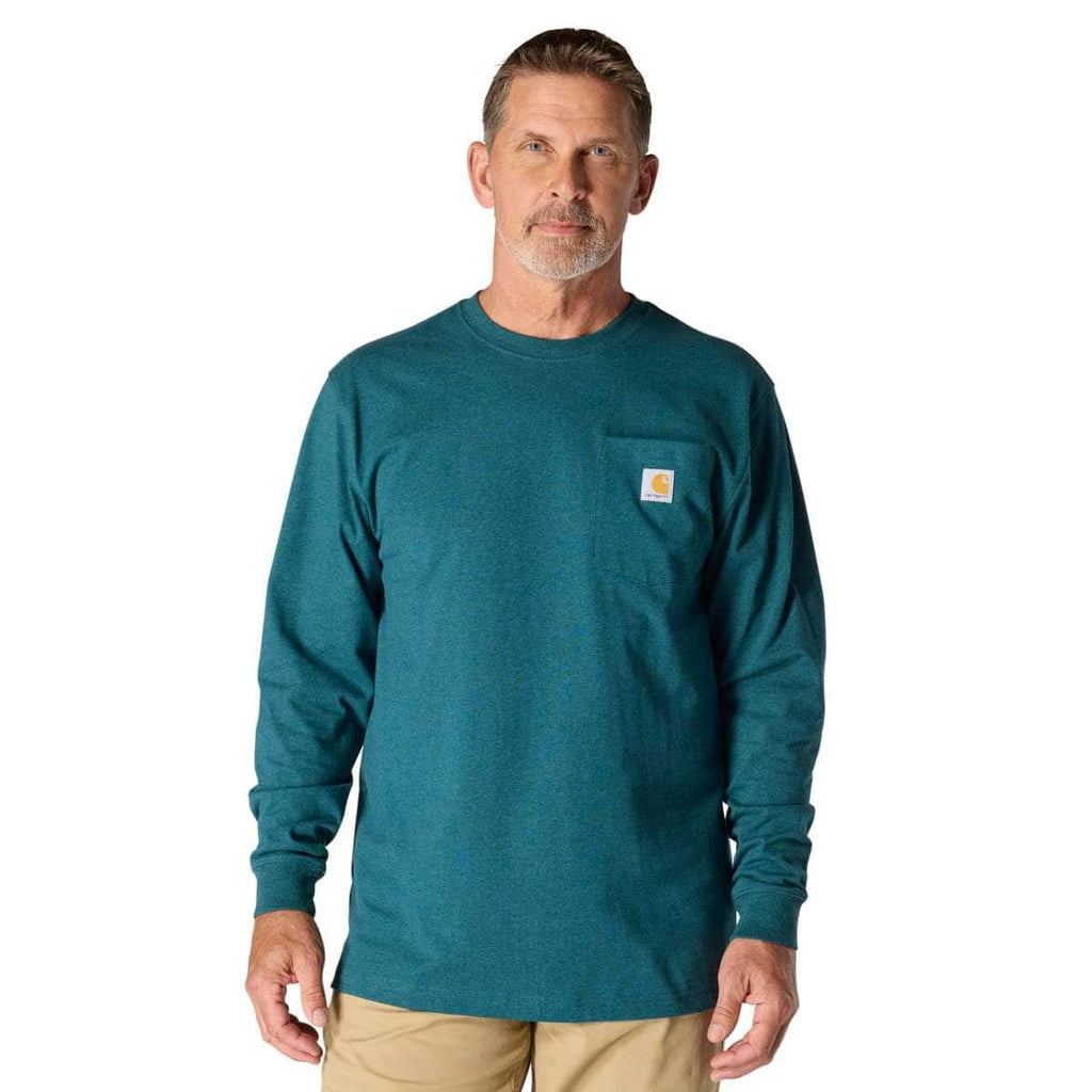 Carhartt Dearborn Loose LS T-Shirt — GM2-Greenstone Heather, manufacturer product image
