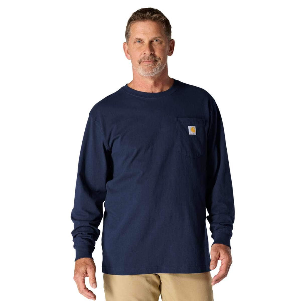 Carhartt Dearborn Loose LS T-Shirt — NVY-Navy, manufacturer product image