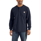 Carhartt Long-Sleeve Pocket Henley T-Shirt — NVY-Navy, manufacturer product image