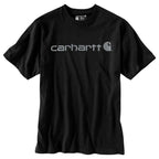 Carhartt Signature Logo Short Sleeve Shirt — N21-Black/Gray, manufacturer product photo
