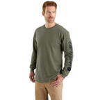 Carhartt Dearborn Loose LS Logo T-Shirt — DOV-Dusty Olive, manufacturer product image