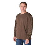 Carhartt Dearborn Loose LS Logo T-Shirt — EE7-Dark Clove Heather, manufacturer product image