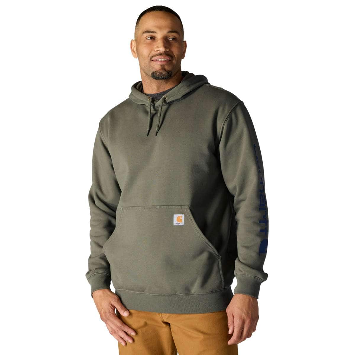Carhartt Iconic K288 Logo Sweatshirt - Seasonal — DOV-Dusty Olive, manufacturer product photo