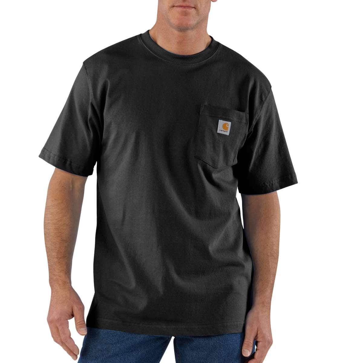 Carhartt Iconic K87 Pocket T-Shirt - Core Colors — Black - 001, manufacturer product photo