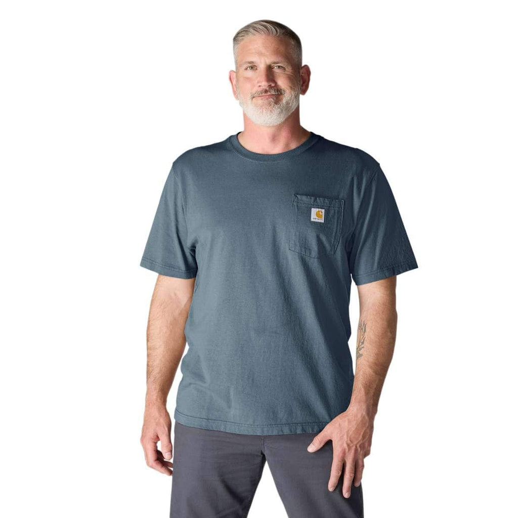 Carhartt Iconic K87 Pocket T-Shirt - Core Colors — Bluestone - BLS, manufacturer product photo