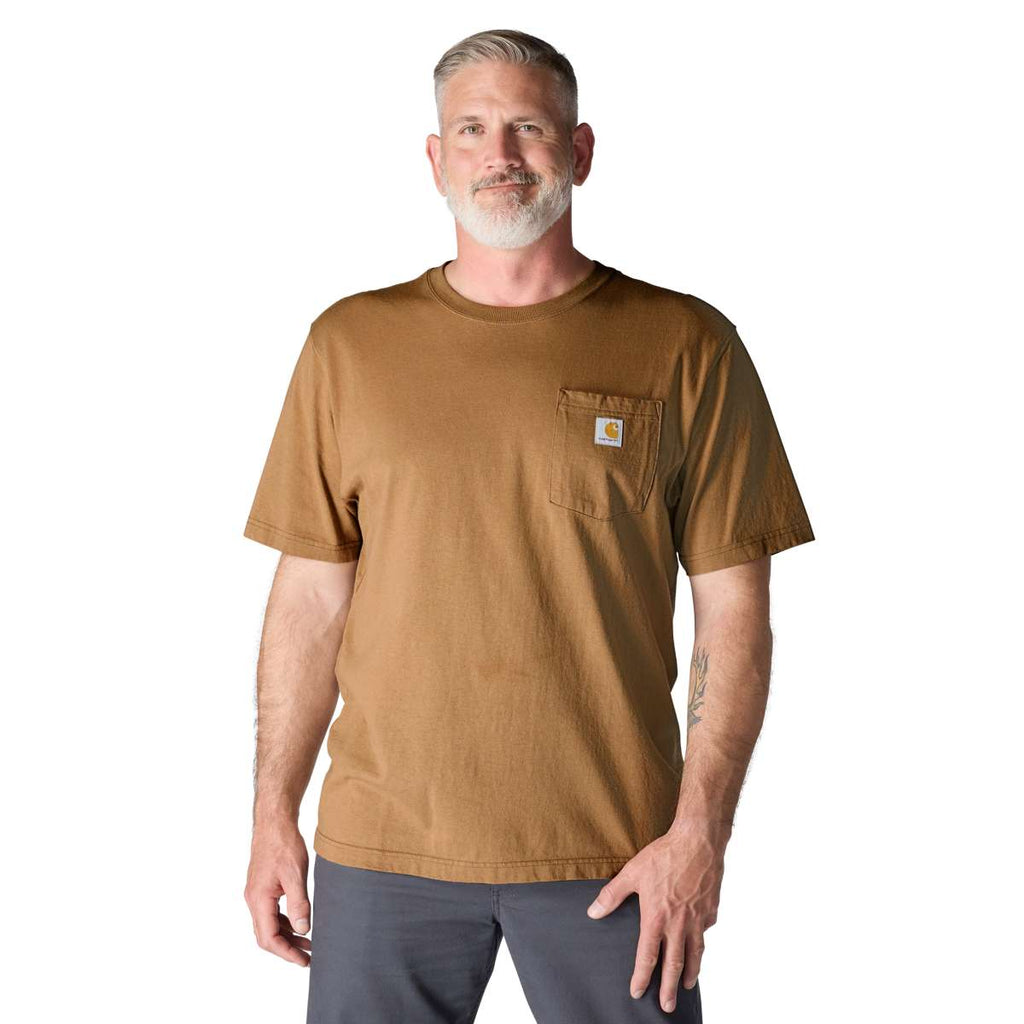Carhartt Iconic K87 Pocket T-Shirt - Core Colors — Carhartt Brown - BRN, manufacturer product photo