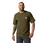 Carhartt Iconic K87 Pocket T-Shirt - Seasonal Colors — GL8-Dark Bronzed Green Heather, manufacturer product photo