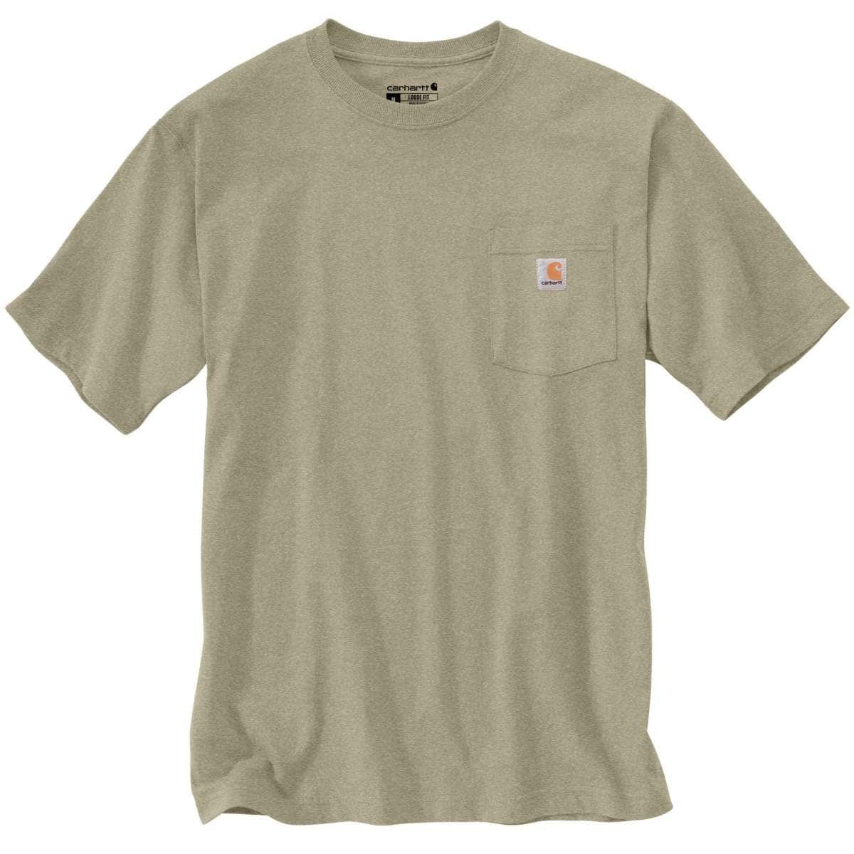 Carhartt Iconic K87 Pocket T-Shirt - Seasonal Colors — GR9- Faded Fatigue, manufacturer product photo