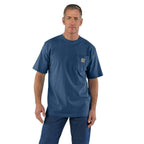 Carhartt Iconic K87 Pocket T-Shirt - Seasonal Colors — HL3-Deep Ocean Heather, manufacturer product photo