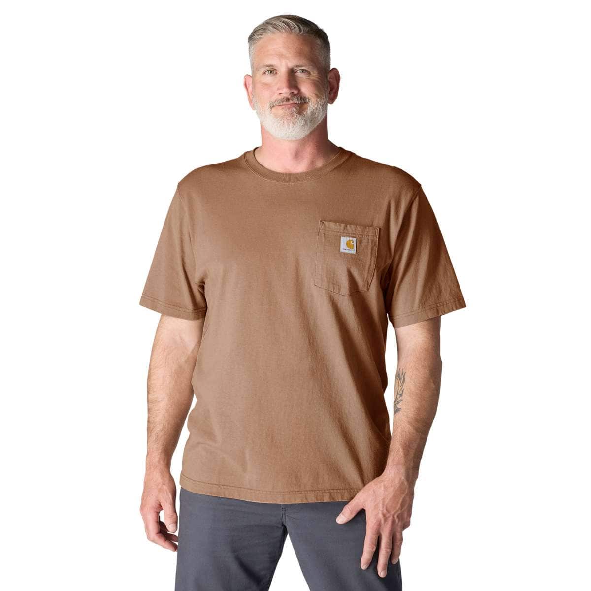 Carhartt Iconic K87 Pocket T-Shirt - Seasonal Colors — Q98-Italian Clay, manufacturer product photo