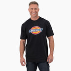 Dickies Short Sleeve Tri-Color Logo Graphic T-Shirt — Black-KBK, manufacturer product image