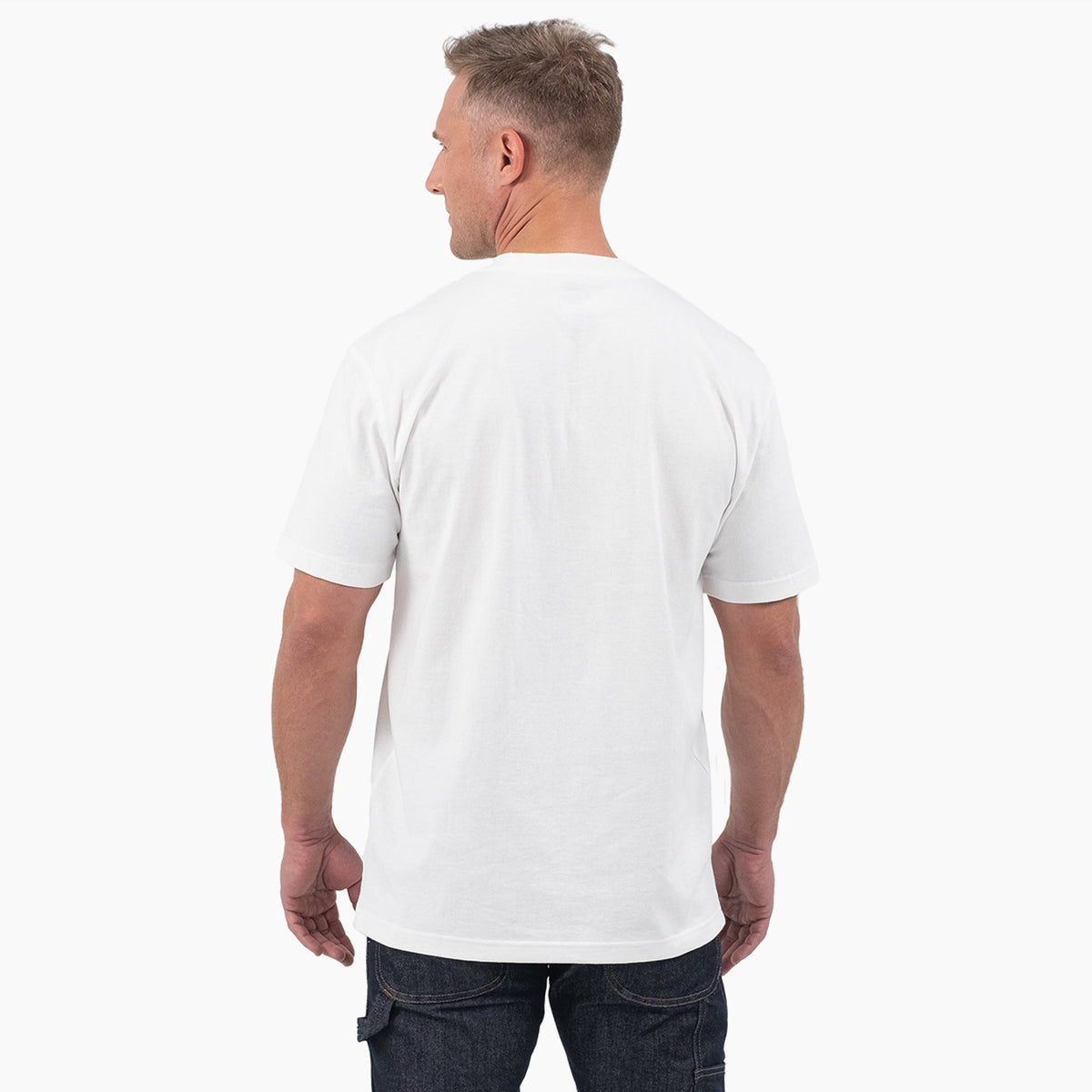 Dickies Short Sleeve Tri-Color Logo Graphic T-Shirt — White-AWH, additional manufacturer view