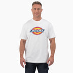 Dickies Short Sleeve Tri-Color Logo Graphic T-Shirt — White-AWH, manufacturer product image