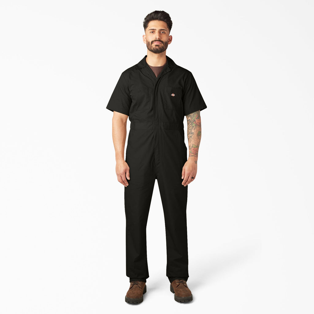 Dickies Short Sleeve Coveralls — Black, manufacturer product image