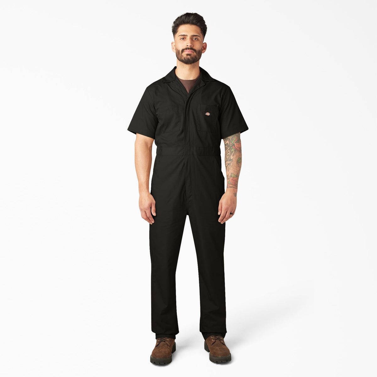 Dickies Short Sleeve Coveralls — Black, manufacturer product image